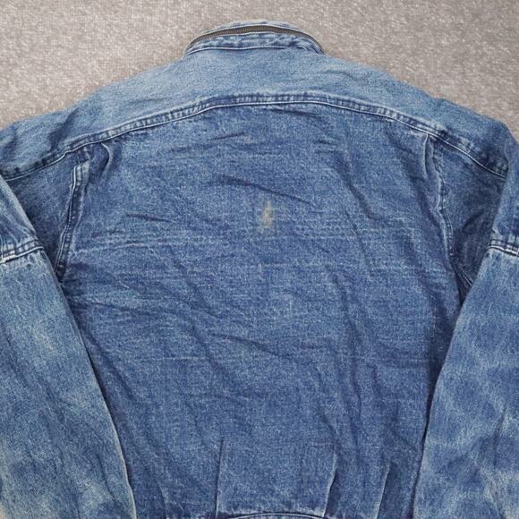 VTG 90s Nino Cerruti Medium Wash Small Blue Denim Long Sleeve Jean Jacket - Picture 10 of 10